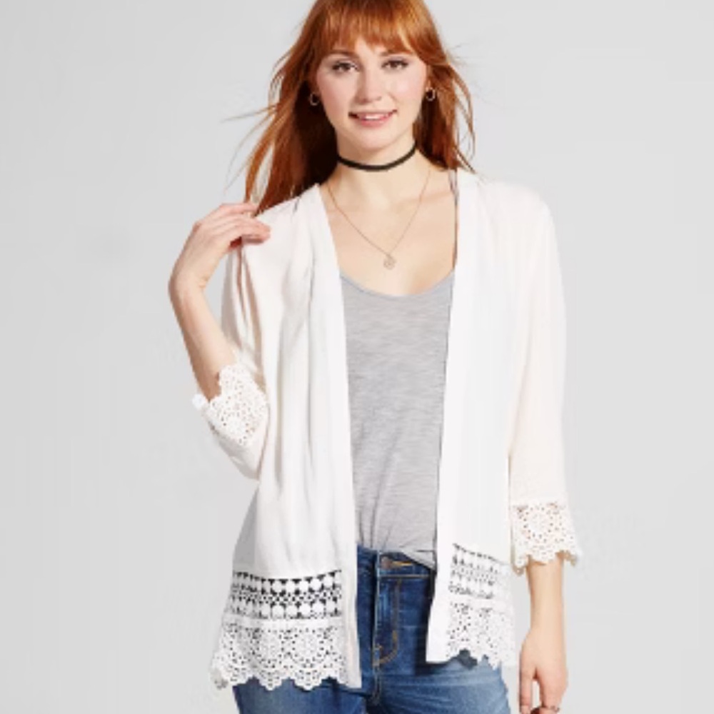 Boho baggy open lace cardigan